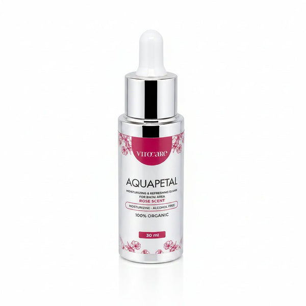 Vitocare Aquapetal dropper bottle on a white background